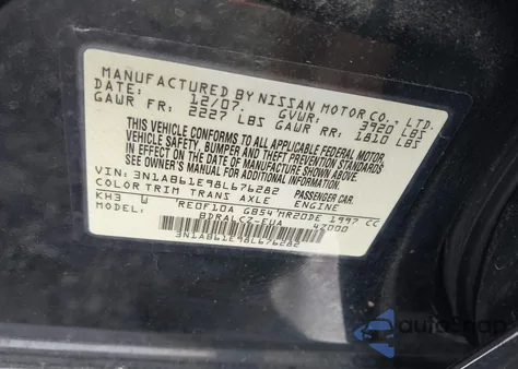 2008 Nissan Sentra 2.0 z USA, uszkodzony, nr VIN 3N1AB61E98L676282
